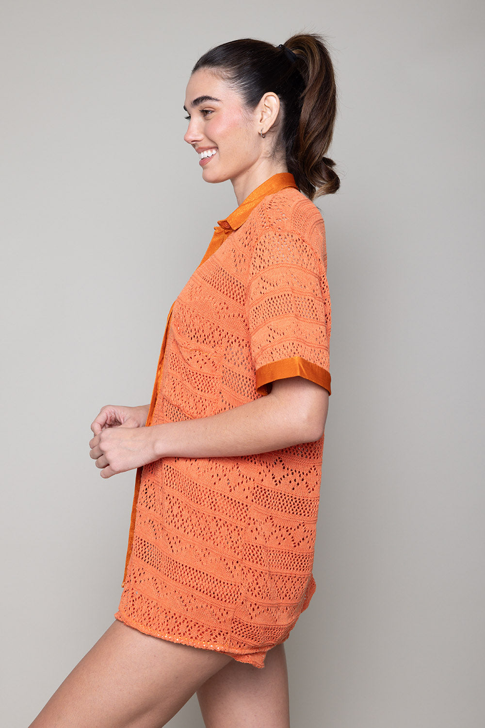 Mojito crochet top-tangerine