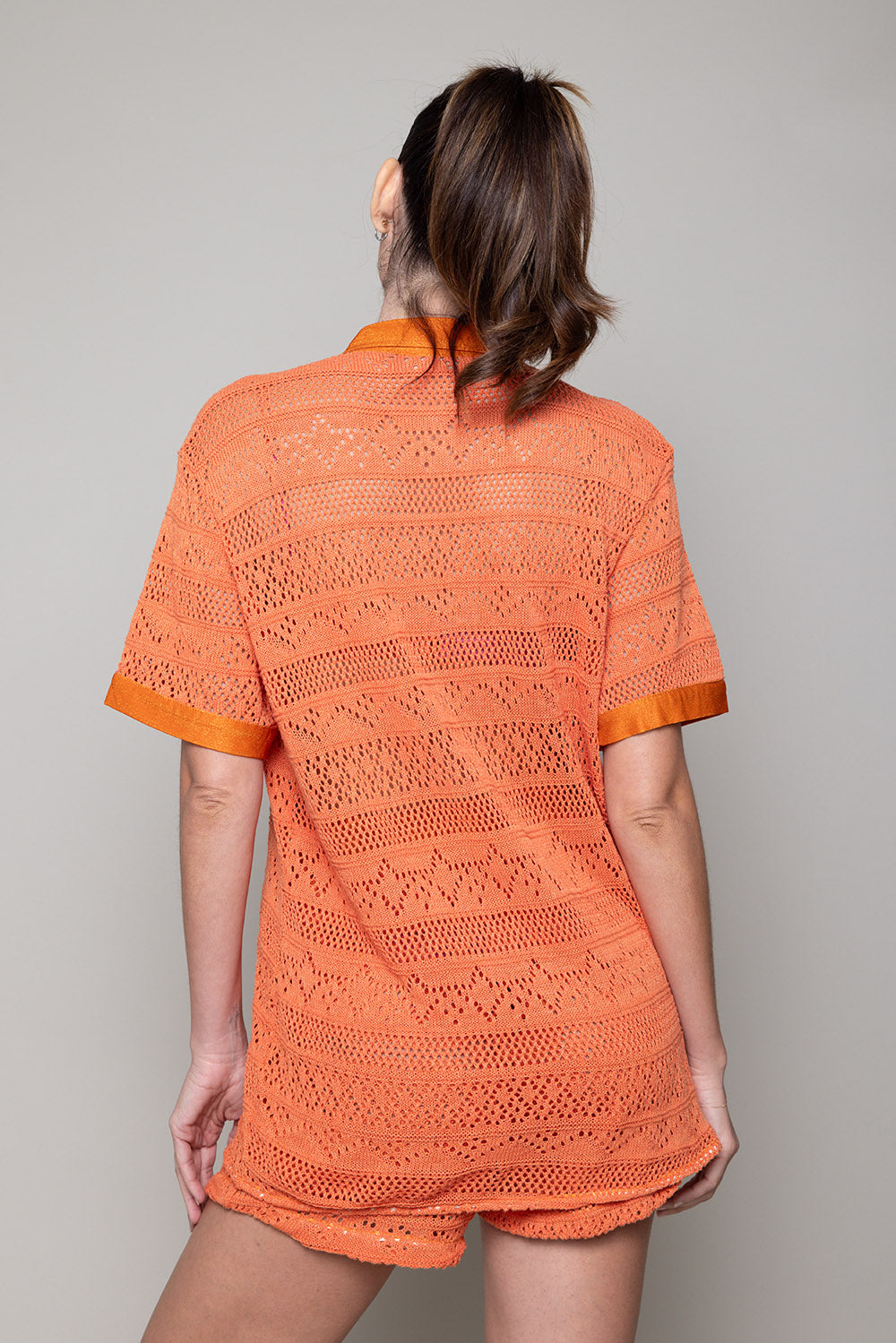 Mojito crochet top-tangerine