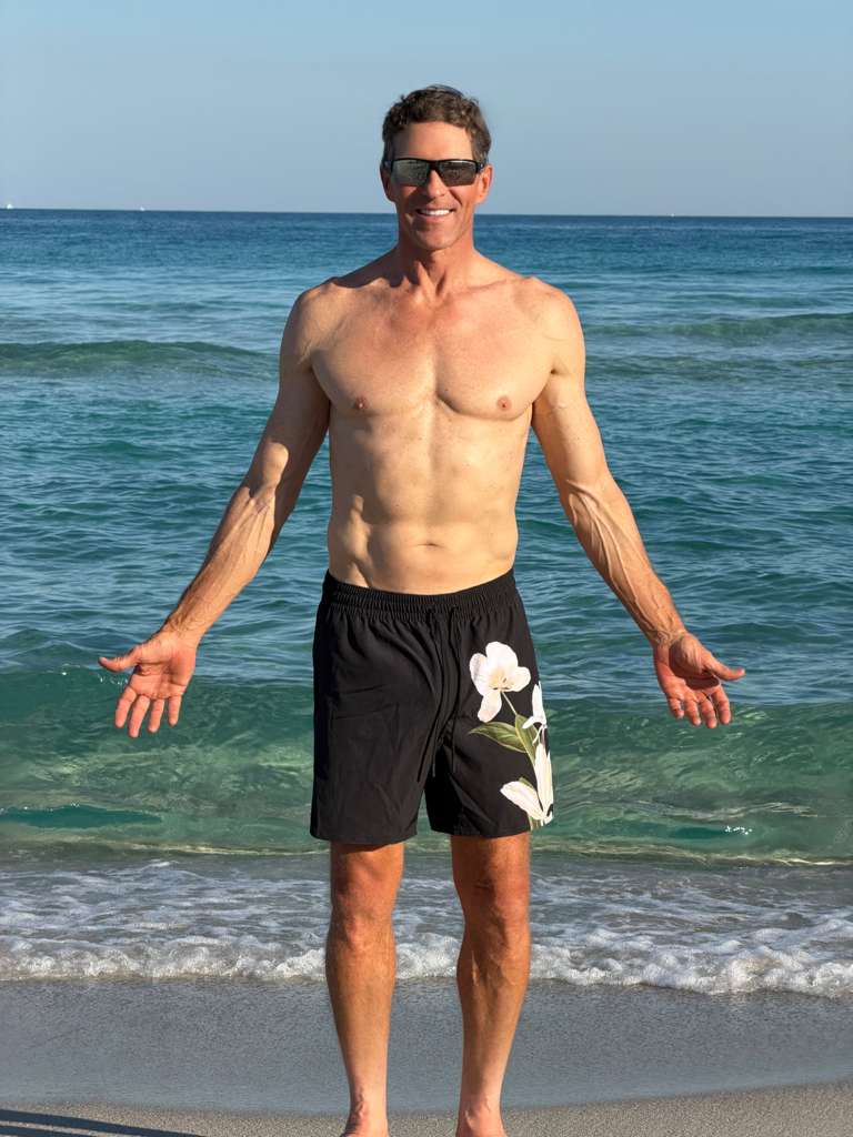 Black Floral  swim trunk